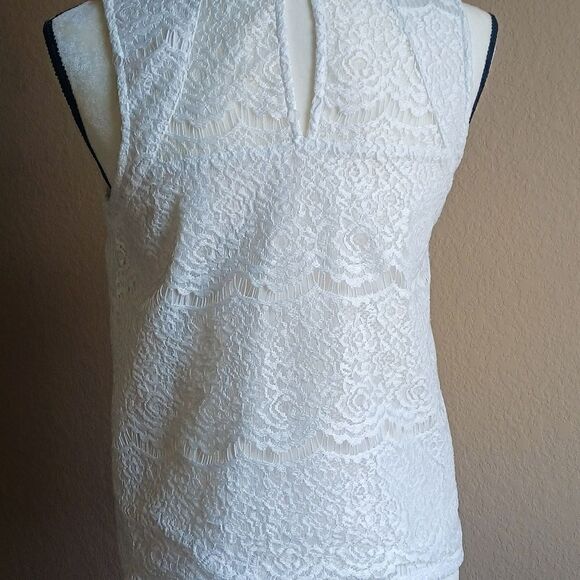 Monteau white lace blouse  - Picture 3 of 5